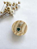 BERLOQUE PREMIUM CORAÇÃO VERDE ESMERALDA CRAVEJADO