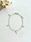 PULSEIRA TRABALHADA 5 ZIRCÔNIAS GOTAS