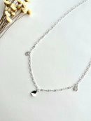 CHOKER CORAÇÃO DOBRADO COM ZIRCÔNIAS