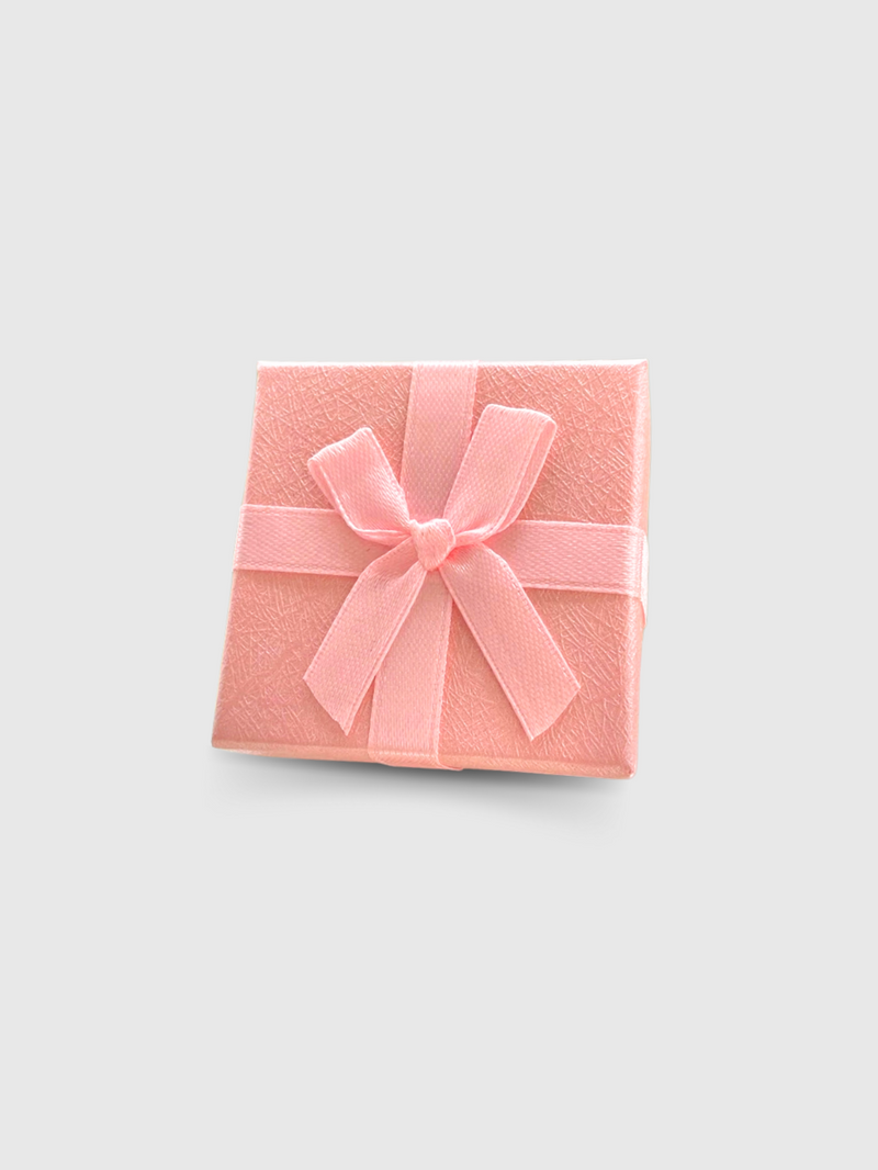 CAIXINHA LAÇO ROSA QUADRADA
