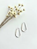 PAR DE ARGOLA GOTA FIO QUADRADO P