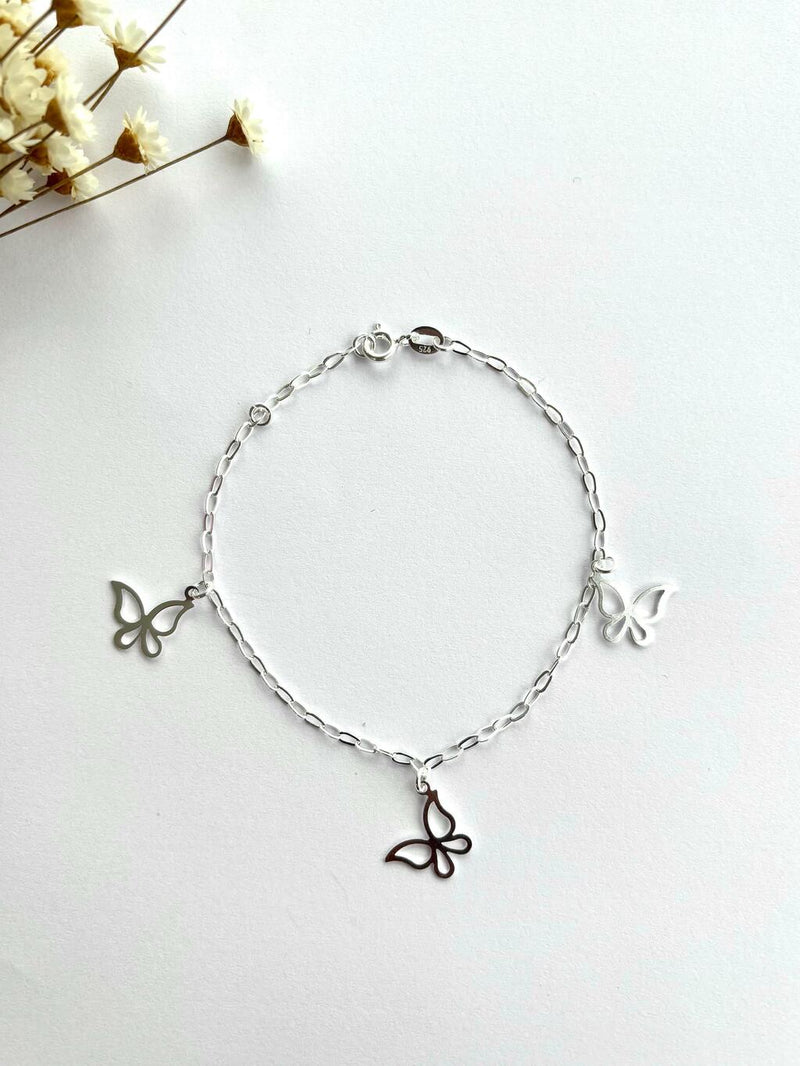 PULSEIRA 3 BORBOLETAS VAZADAS