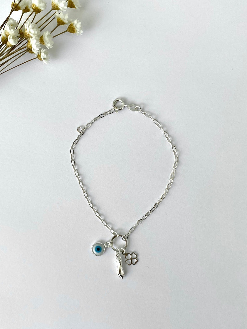 PULSEIRA FIGA DA SORTE OLHO GREGO CLARO