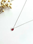 COLAR PONTO DE LUZ GOTA VERMELHO-RUBI