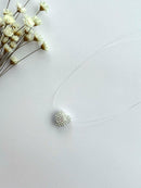 COLAR NYLON CORAÇÃO G CRAVEJADO EM RESINA