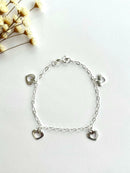 PULSEIRA CORAÇÕES VAZADO TRABALHADO