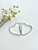 PAR DE ARGOLAS CORAÇÃO FIO QUADRADO G