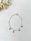 PULSEIRA 5 CORAÇÕES VERDE ESMERALDA