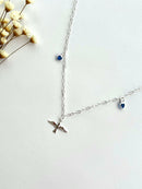 CHOKER ESPÍRITO SANTO COM CORAÇÕES AZUL ROYAL