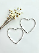 PAR DE ARGOLA CORAÇÃO FIO QUADRADO GROSSO GG