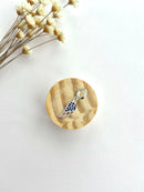 BERLOQUE ASA CRAVEJADA EM ZIRCÔNIAS AZUL ROYAL