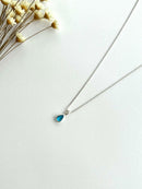 COLAR PONTO DE LUZ GOTA AZUL-CLARO