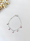 PULSEIRA 5 CORAÇÕES ROSÉ PENDURADA