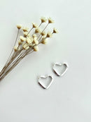 PAR DE ARGOLAS CORAÇÃO ACHATADO P