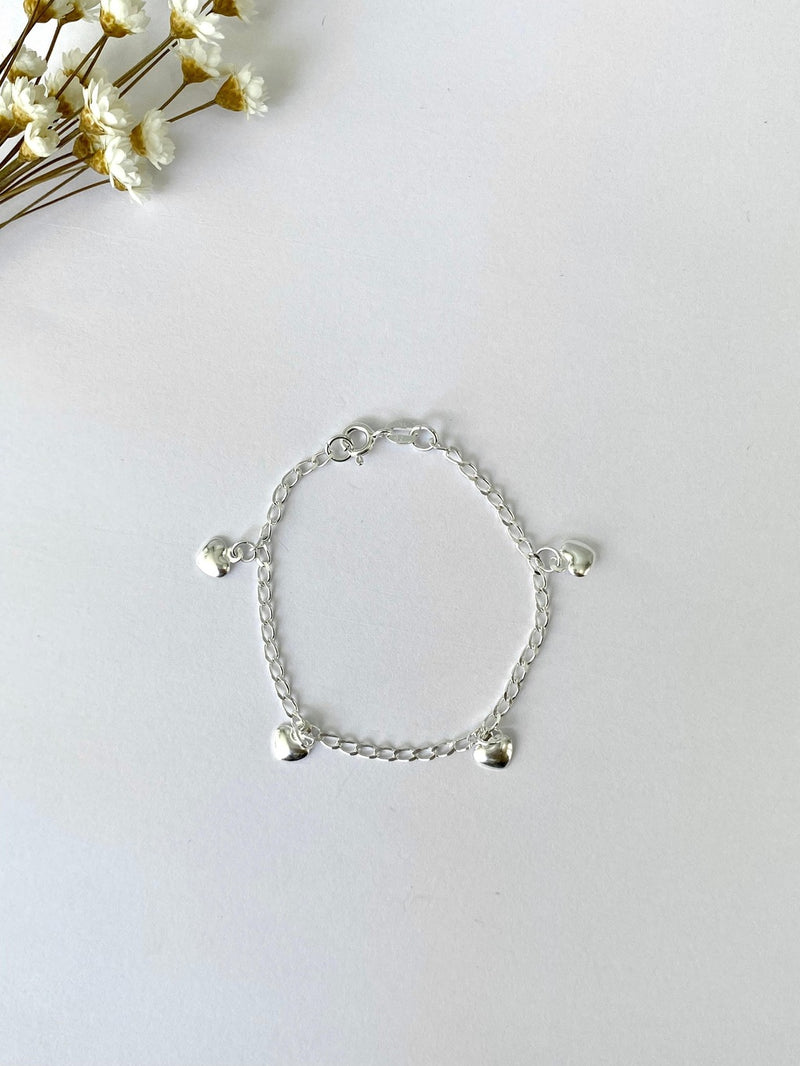 PULSEIRA 4 CORAÇÕES MACIÇO INFANTIL