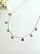 CHOKER CORAÇÕES CHAPEADOS G