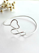 BRACELETE CORAÇÃO COM INFINITO ABERTO