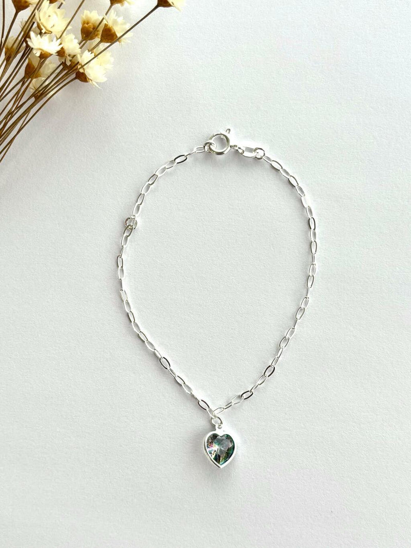 PULSEIRA CORAÇÃO ZIRCÔNIA HOLOGRÁFICA