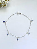 TORNOZELEIRA OLHO GREGO AZUL ESCURO