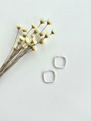 PAR DE ARGOLAS QUADRADA TRANÇADA PP