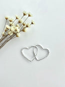 PAR DE ARGOLA CORAÇÃO TRANÇADO G