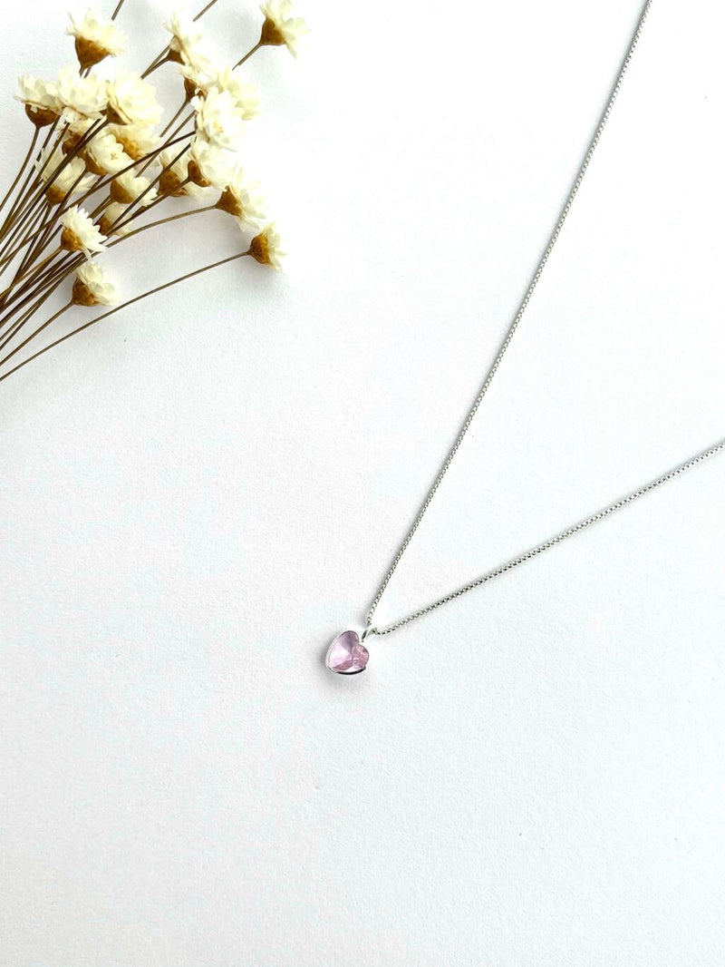 COLAR PONTO DE LUZ CORAÇÃO ROSÉ