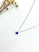 COLAR PONTO DE LUZ CORAÇÃO AZUL-MARINHO