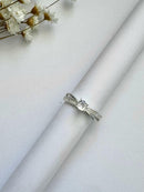 ANEL SOLITÁRIO DUPLO CRAVEJADO