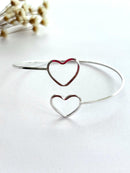 BRACELETE CORAÇÃO DUPLO