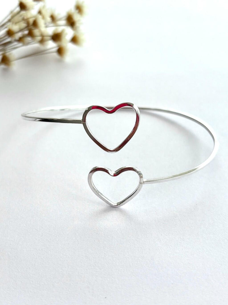 BRACELETE CORAÇÃO DUPLO