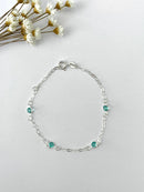 PULSEIRA 4 ZIRCONIAS VERDE ÁGUA