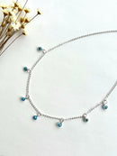 CHOKER 7 OLHO GREGO AZUL PENDURADO