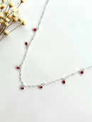 CHOKER ZIRCÔNIAS VERMELHO-RUBI